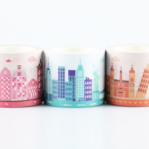 MILIKO CITY COLLECTION DECORATION WASHI TAPE 10 PK - Picture 3 of 7